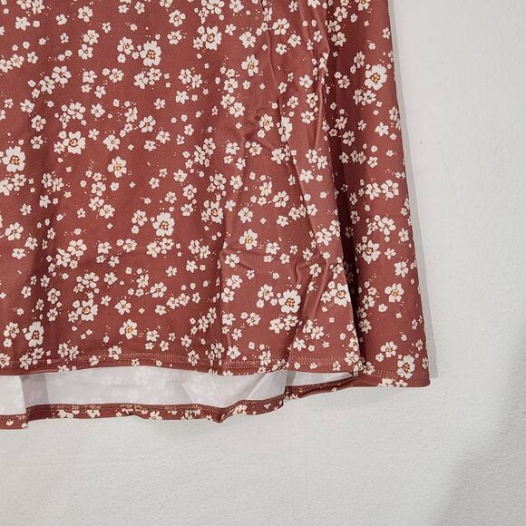 Andie Pink Floral Sarong Swim Cover NWT Small Floral Sarong Style Pink Skirt - Picture 3 of 9